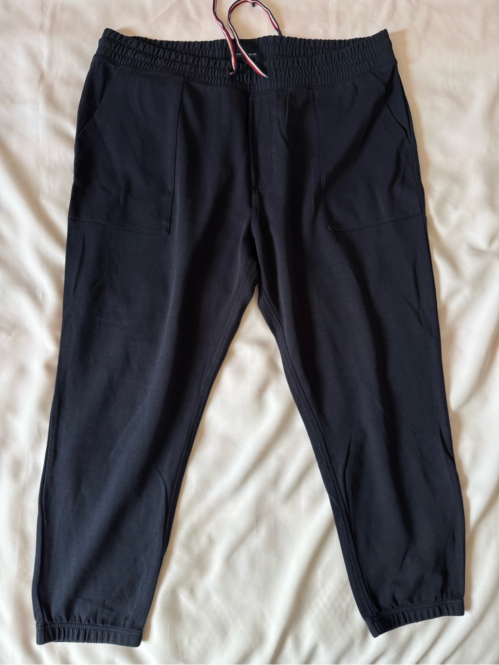 Tommy Hilfiger Men's Jogger Pants XL Navy Drawstring Elastic Waist Pockets